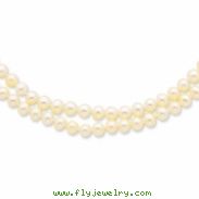 14k 5-5.5mm 2 Strand Cultured Pearl Necklace
