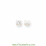 14k 5.25mm CZ Post Earrings