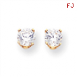 14k 5.6mm Round Completed Moissanite Stud Earrings