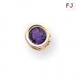 14k 5mm Amethyst bezel pendant