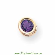 14k 5mm Amethyst bezel pendant