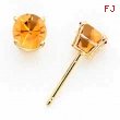 14k 5mm Citrine earring