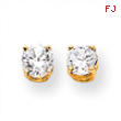 14k 5mm Cubic Zirconia Earrings