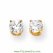 14k 5mm Cubic Zirconia Earrings