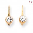 14k 5mm Cubic Zirconia leverback earring