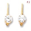 14k 5mm Cubic Zirconia leverback earring