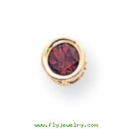 14k 5mm Garnet bezel pendant