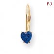 14k 5mm Heart Tanvorite earring