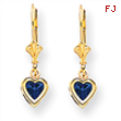 14k 5mm Heart Tanvorite earring