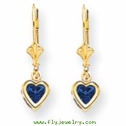 14k 5mm Heart Tanvorite earring