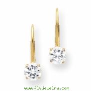 14k 5mm Moissanite Lever Back Earring