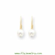 14k 5mm Pearl Leverback Earrings