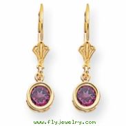 14k 5mm Rhodalite Garnet leverback earring