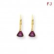 14k 5mm Rhodalite Garnet leverback earring