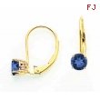 14k 5mm Sapphire leverback earring