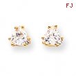 14k 5mm Trillion Cubic Zirconia earring