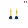 14k 5mm Trillion Tanvorite leverback earring