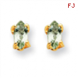 14k 5x2.5 Marquise Green Amethyst Earring