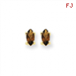 14k 5x2.5 Marquise Smokey Quartz Earring