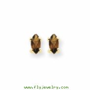 14k 5x2.5 Marquise Smokey Quartz Earring