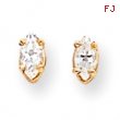 14k 5x2.5mm Marquise Cubic Zirconia earring