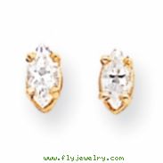 14k 5x2.5mm Marquise Cubic Zirconia earring