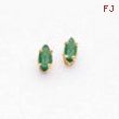 14k 5x2.5mm Marquise Emerald earring