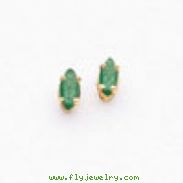 14k 5x2.5mm Marquise Emerald earring