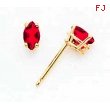 14k 5x2.5mm Marquise Ruby earring