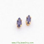 14k 5x2.5mm Marquise Tanzanite earring