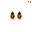 14k 5x3 Pear Smokey Quartz Earring