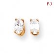 14k 5x3mm Oval Cubic Zirconia earring