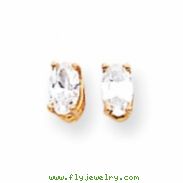 14k 5x3mm Oval Cubic Zirconia earring