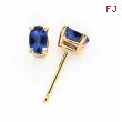 14k 5x3mm Oval Sapphire earring