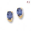 14k 5x3mm Oval Tanzanite earring