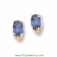 14k 5x3mm Oval Tanzanite earring