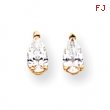 14k 5x3mm Pear Cubic Zirconia earring