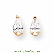 14k 5x3mm Pear Cubic Zirconia earring