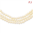 14k 6-6.5mm 3 Strand Cultured Pearl Necklace