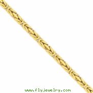 14k 6.50mm Byzantine Chain anklet