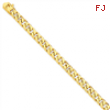 14k 6.8mm Hand-polished Flat Beveled Curb Chain bracelet