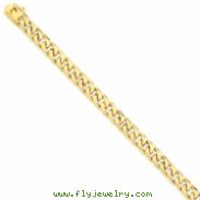 14k 6.8mm Hand-polished Flat Beveled Curb Chain bracelet