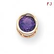 14k 6mm Amethyst bezel pendant