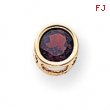 14k 6mm Garnet bezel pendant