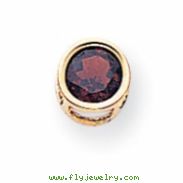 14k 6mm Garnet bezel pendant