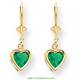 14k 6mm Heart Mount St. Helens earring