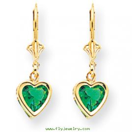 14k 6mm Heart Mount St. Helens earring