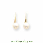 14k 6mm Pearl Leverback Earrings