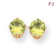 14k 6mm Peridot earring