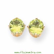 14k 6mm Peridot earring